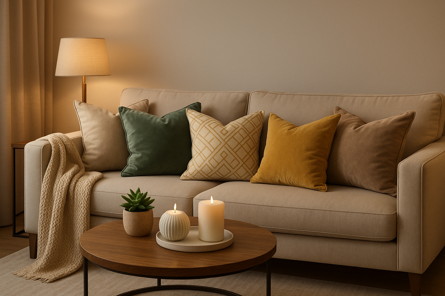 Décoration de canapé