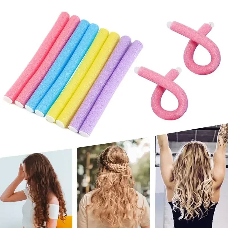 10 Outils de Coiffure Flexibles pour Boucles sans Chaleur - Zone shopping