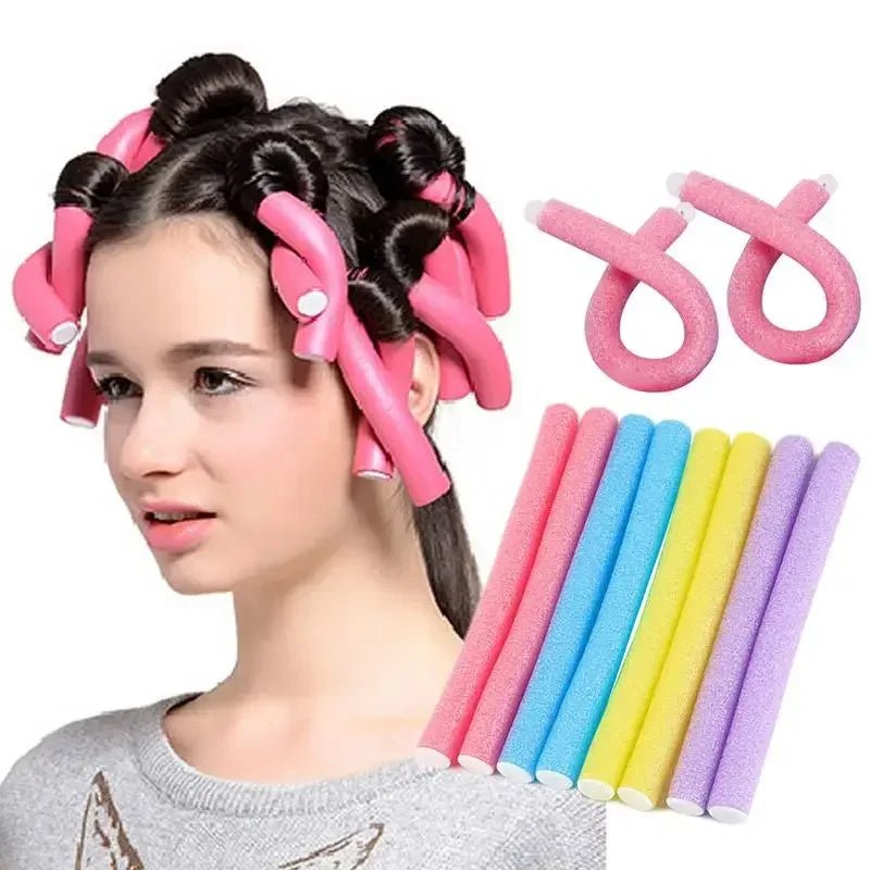 10 Outils de Coiffure Flexibles pour Boucles sans Chaleur - Zone shopping