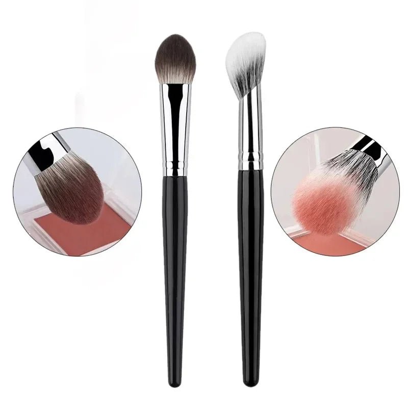 1/2 pièces coeur de pêche fard à joues brosse poudre Blush crème liquide Blush pinceaux de maquillage plat petit précis Blush brosse outils de maquillage - Zone shopping