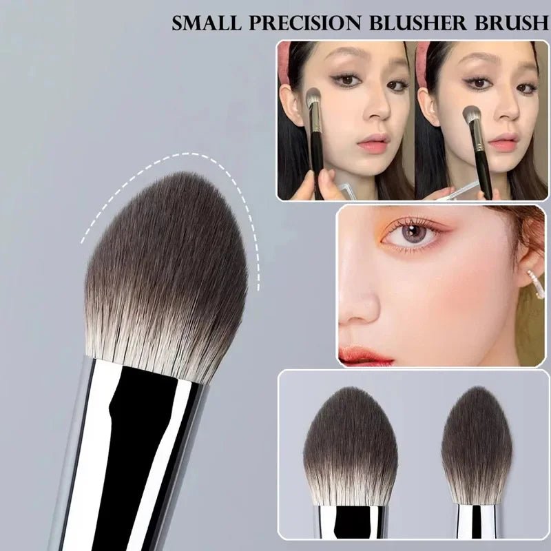 1/2 pièces coeur de pêche fard à joues brosse poudre Blush crème liquide Blush pinceaux de maquillage plat petit précis Blush brosse outils de maquillage - Zone shopping