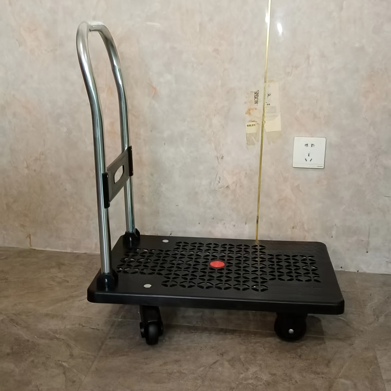 Silent 4-Wheel Folding Utility Cart - Heavy-Duty Design