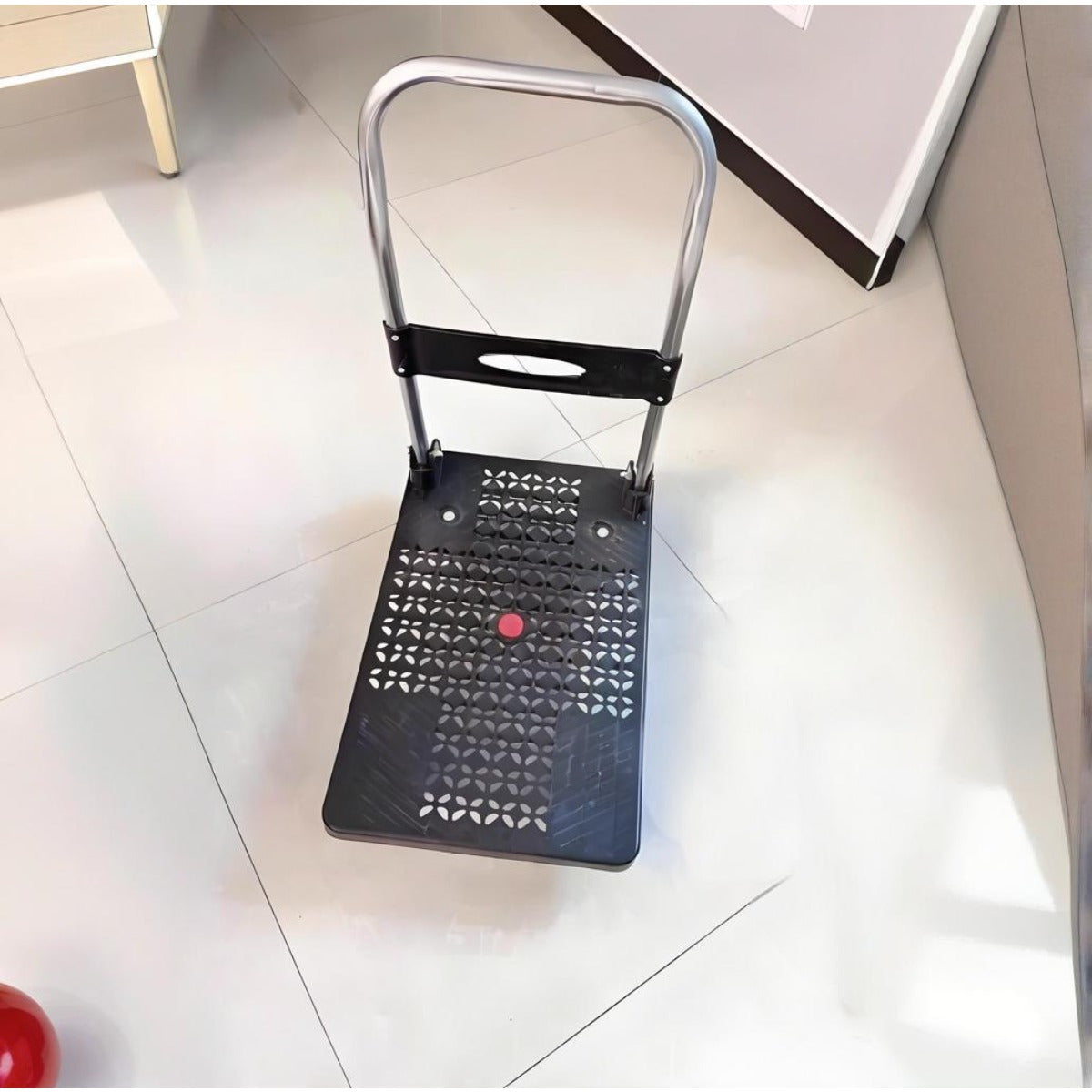 Silent 4-Wheel Folding Utility Cart - Heavy-Duty Design