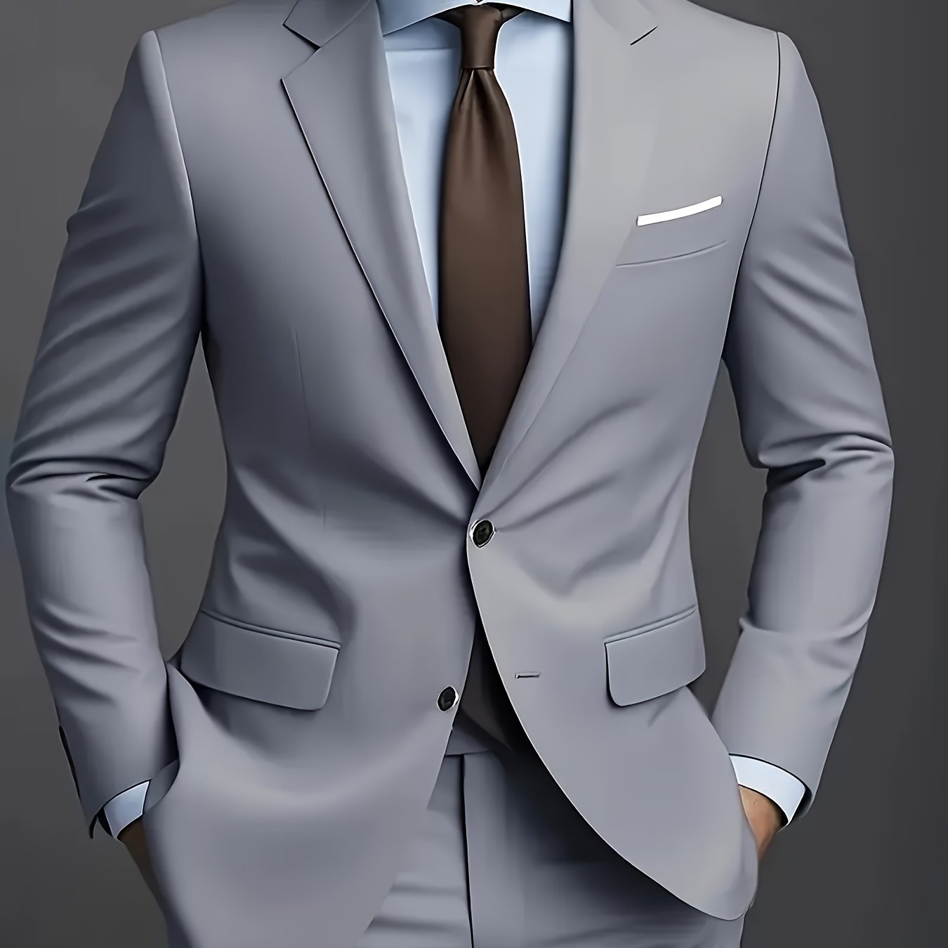 Costume Élégant Homme Confort Slim Fit