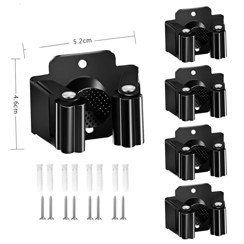 4/1 pièces mural vadrouille Clips support vadrouille organisateur support brosse balai cintre support étanche salle de bain organisateur étagère accessoire - Zone shopping