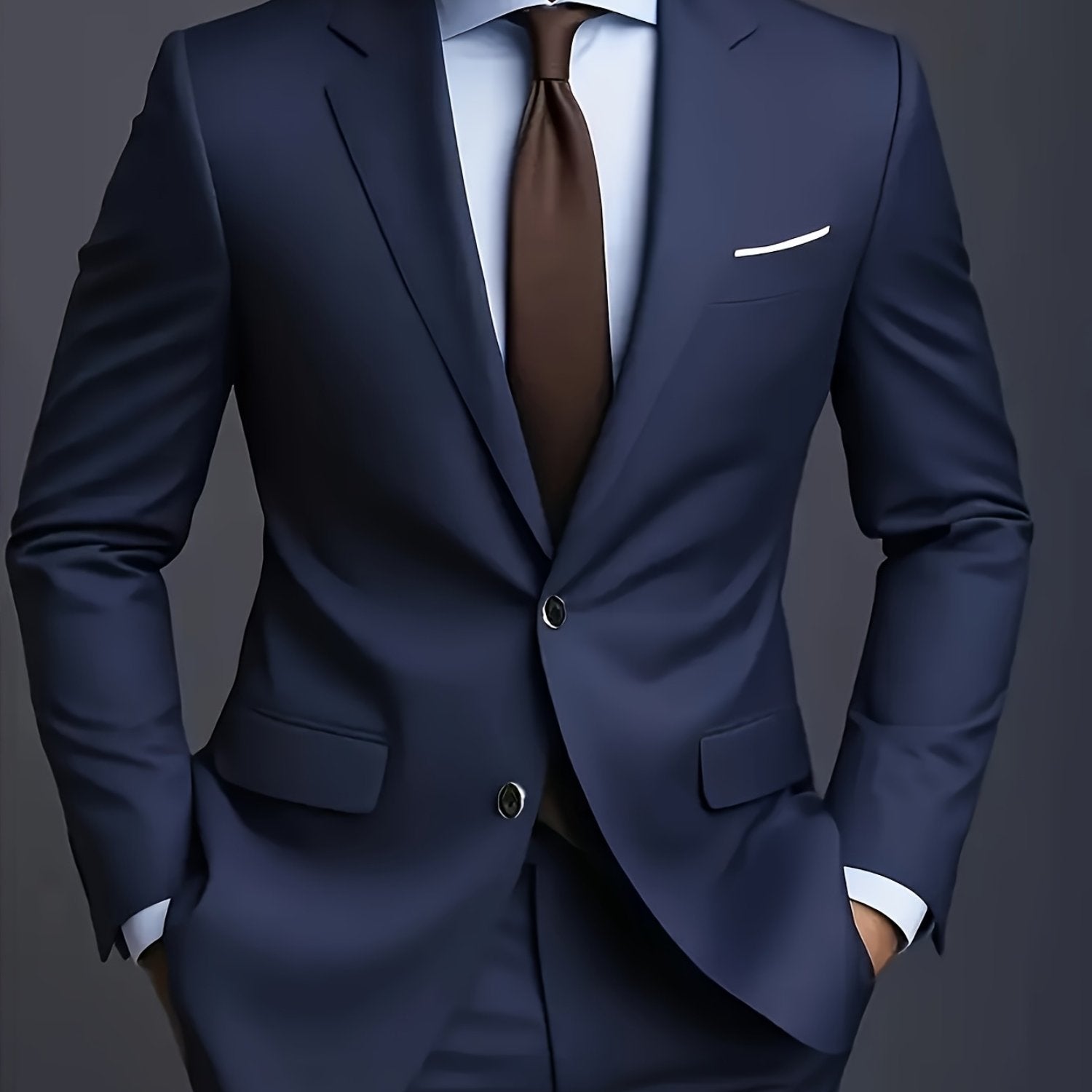 Costume Élégant Homme Confort Slim Fit