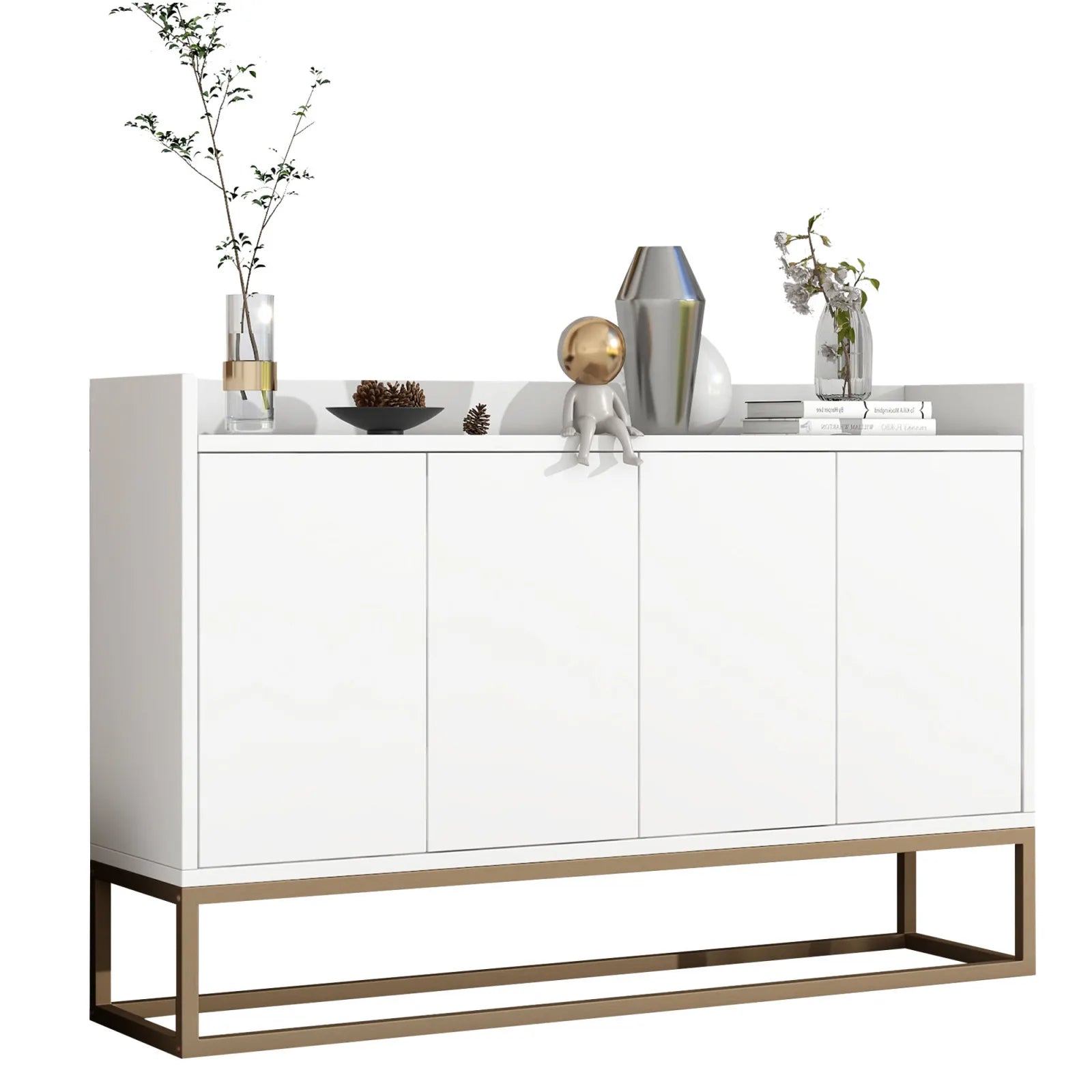 Buffet Élégance 4 Portes - Rangement Moderne 120 cm