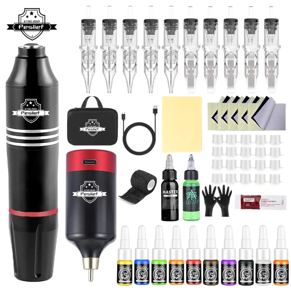 Kit Tatouage Sans Fil YILONG - 10 Pièces Pro