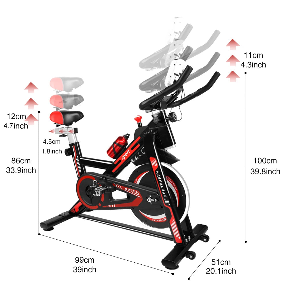 Bigzzia Home Ergometer Bike with Adjustable Resistance