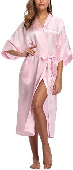 Kimono Satin Plus Size Élégant