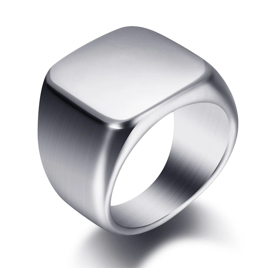 Bague Signe Personnalisée en Acier Inoxydable