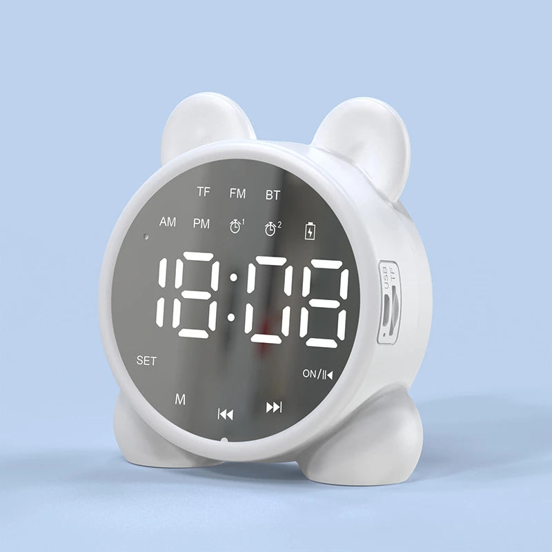 Chaton Réveil LED: Horloge Bluetooth Enfant Moderne