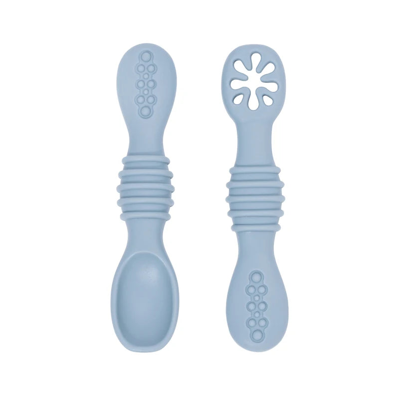 Set Couverts Bébé Silicone Doux 3-6 ans