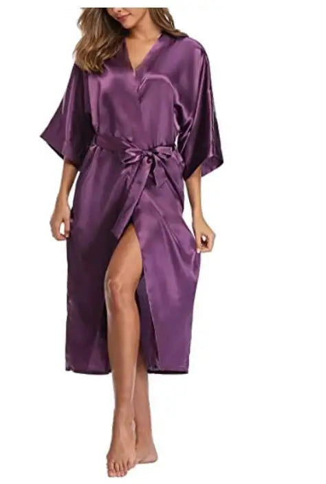 Kimono Satin Plus Taille Élégance