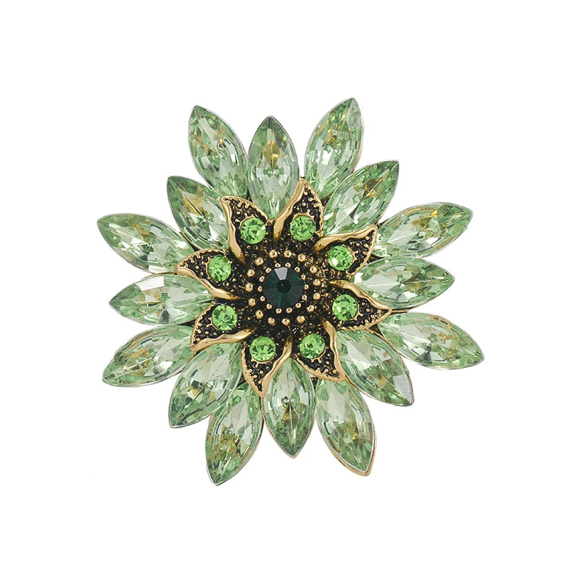 Crystal Blossom Brooch - Trendy Floral Fashion Pin