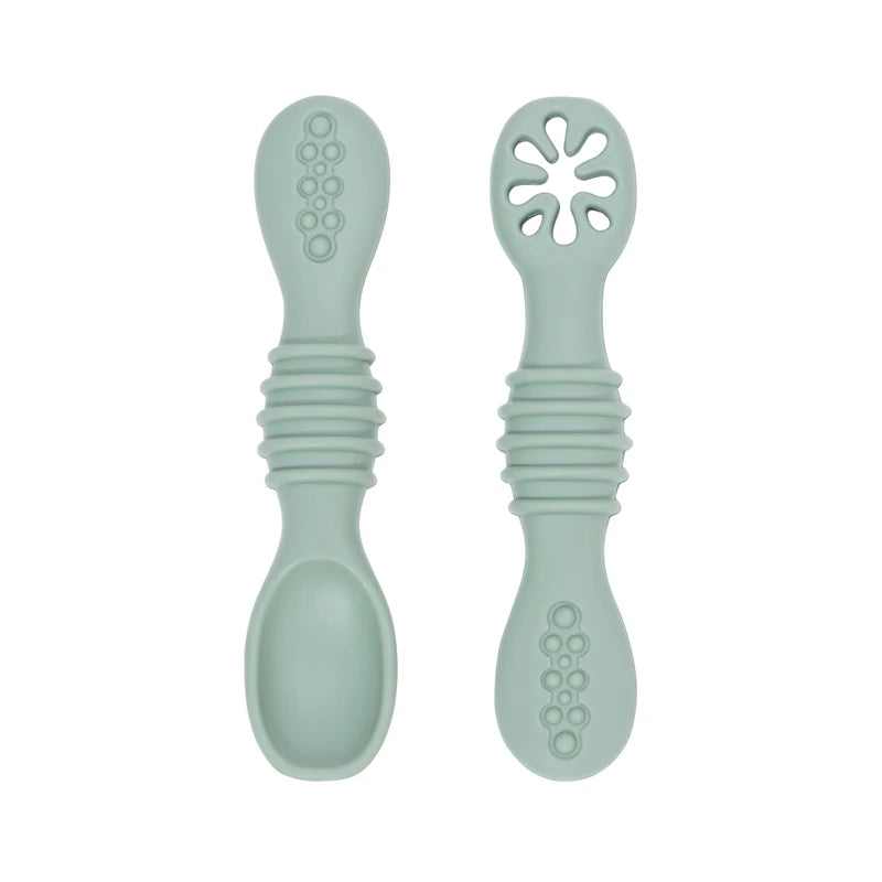 Set Couverts Bébé Silicone Doux 3-6 ans