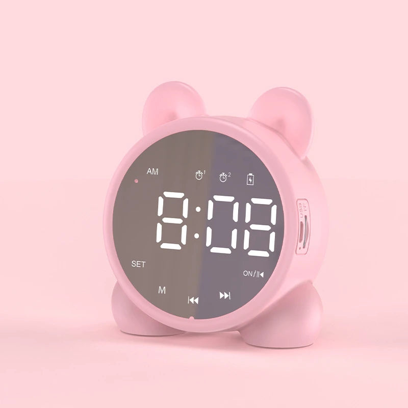 Chaton Réveil LED: Horloge Bluetooth Enfant Moderne