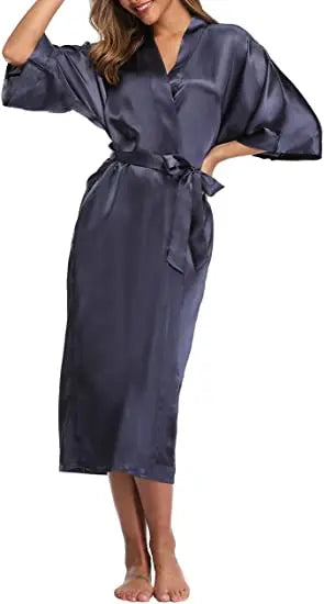 Kimono Satin Plus Size Élégant