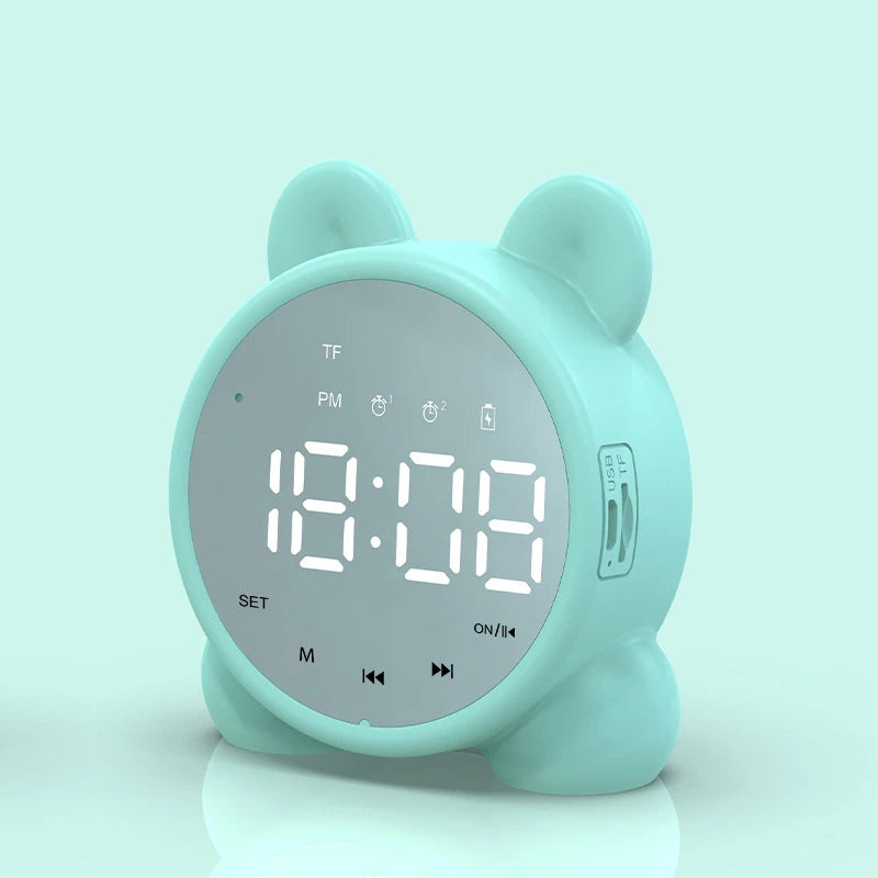 Chaton Réveil LED: Horloge Bluetooth Enfant Moderne
