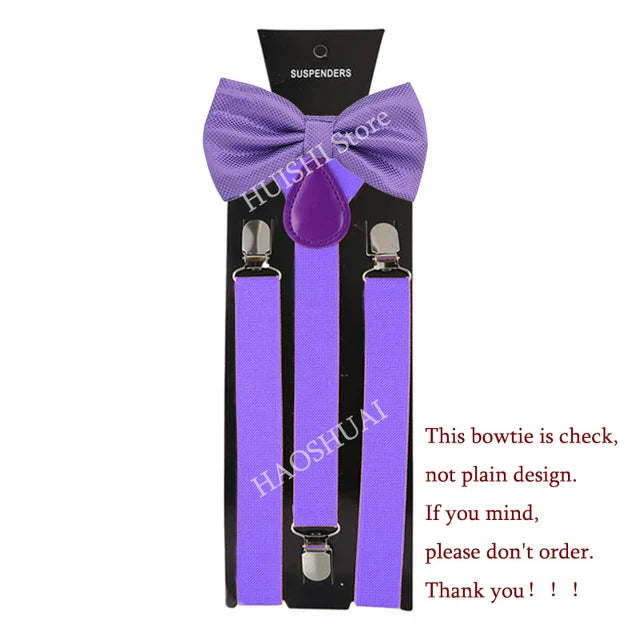 Chic Bowtie & Suspender Set for All Occasions