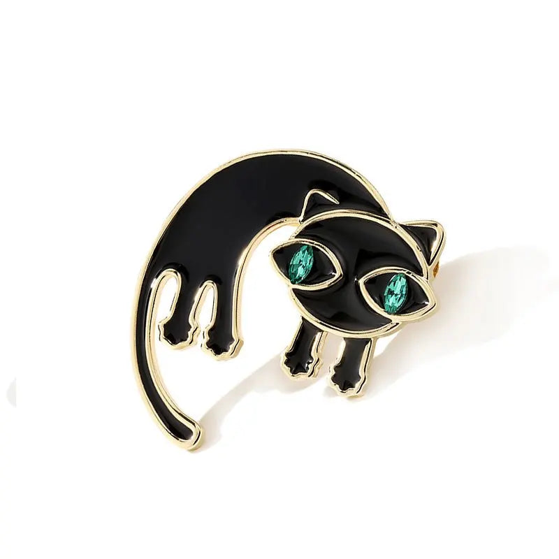 Broche Éclat Chaton en Cristal - Élégance Féline