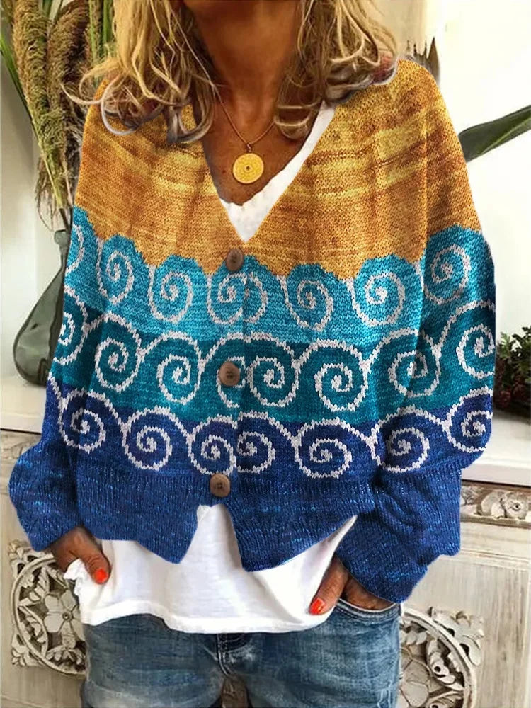 ChicSoft 3D Knit Cardigan - Casual Elegance