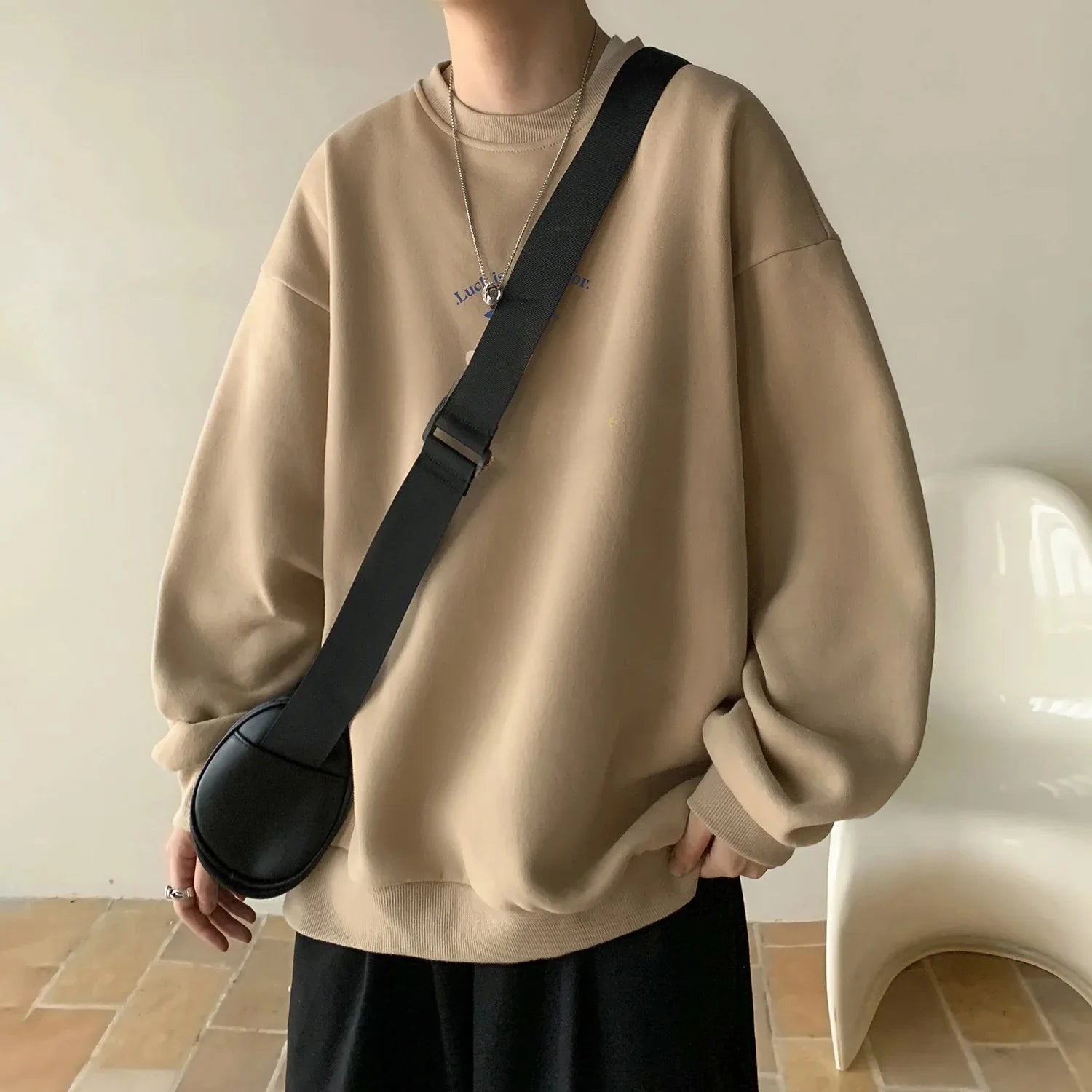 Sweat Américain Vin Rouge Homme