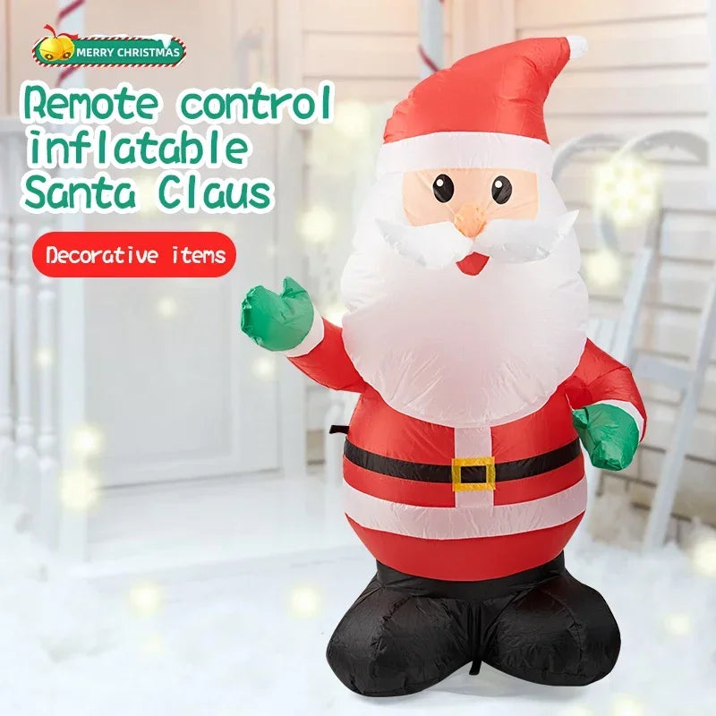 Noël Gonflable 2.1M : Père Noël & Traîneau Festif