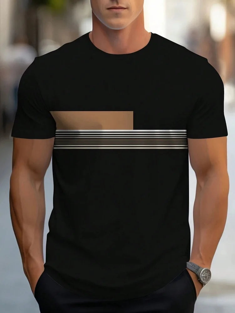 T-shirt décontracté homme à motifs estivaux