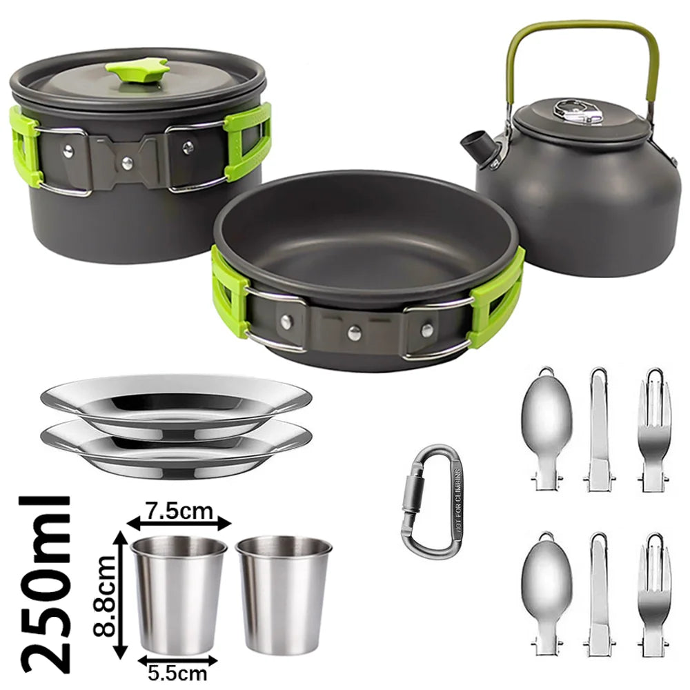 Cuisine Nomade: Kit Compact en Aluminium pour 2-3