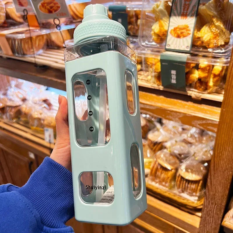 Bouteille Kawaii Pastel Portable 700/900ml avec Paille