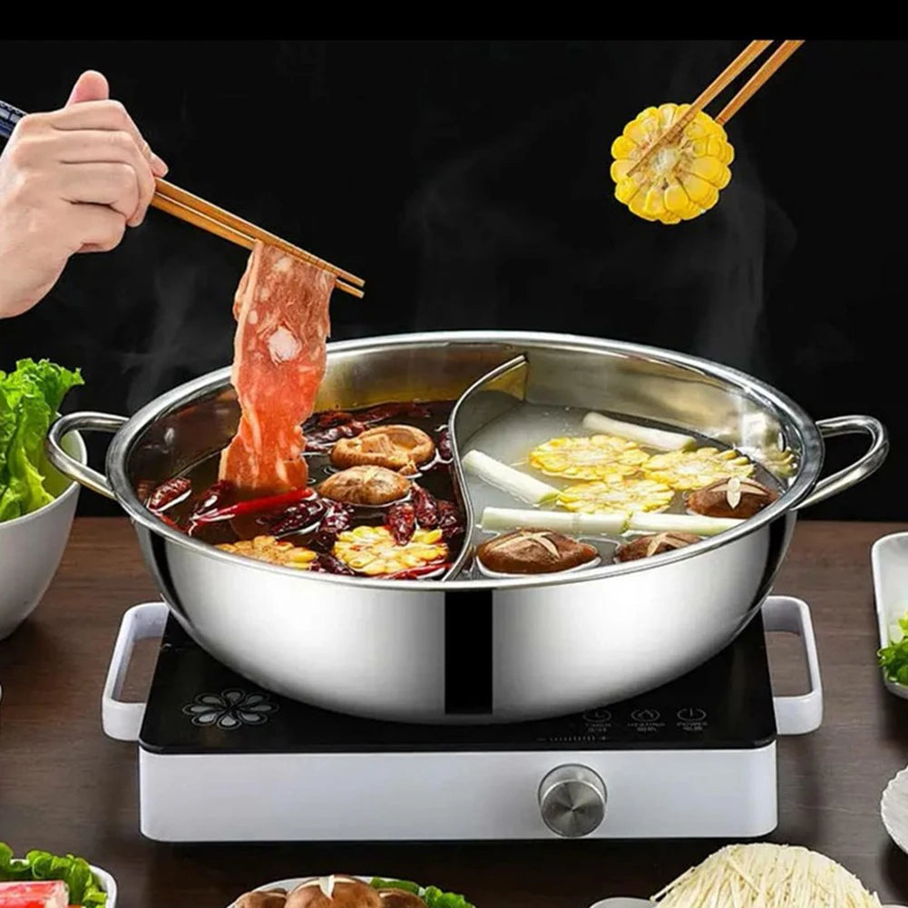 Dual Delight Stainless Hotpot - Gas & Induction Ready