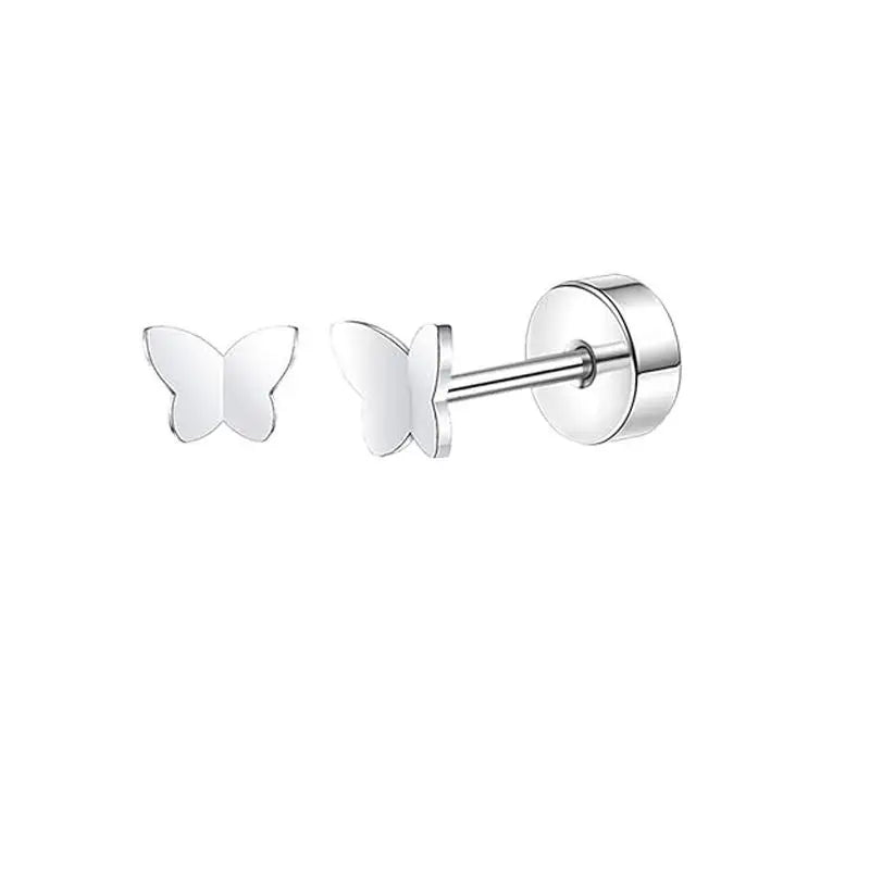 Boucles d'oreilles Lune Cœur en Acier Inoxydable