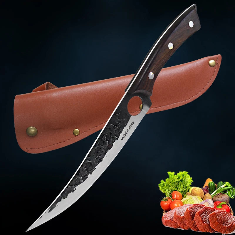 Couteau Chef Pro en Acier Inox & Manche Bois