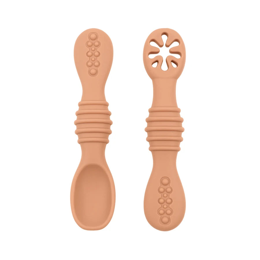 Set Couverts Bébé Silicone Doux 3-6 ans
