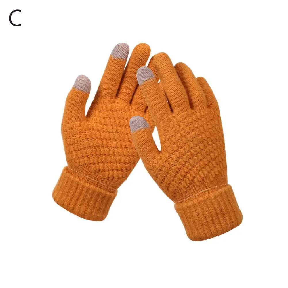 Gants d'hiver tactiles en laine pour femmes élégants.