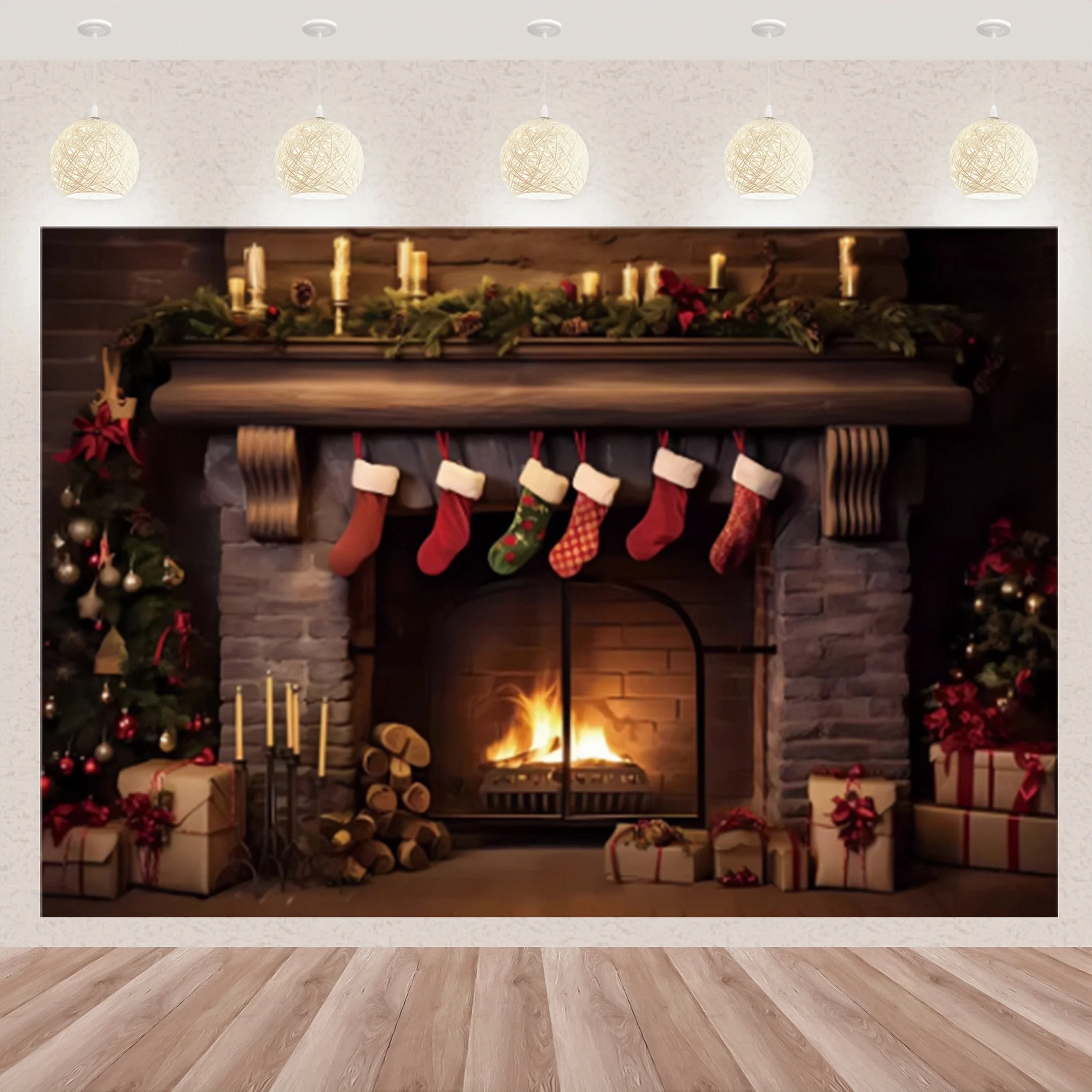 Décor Photographique Hivernal Joyeux Noël