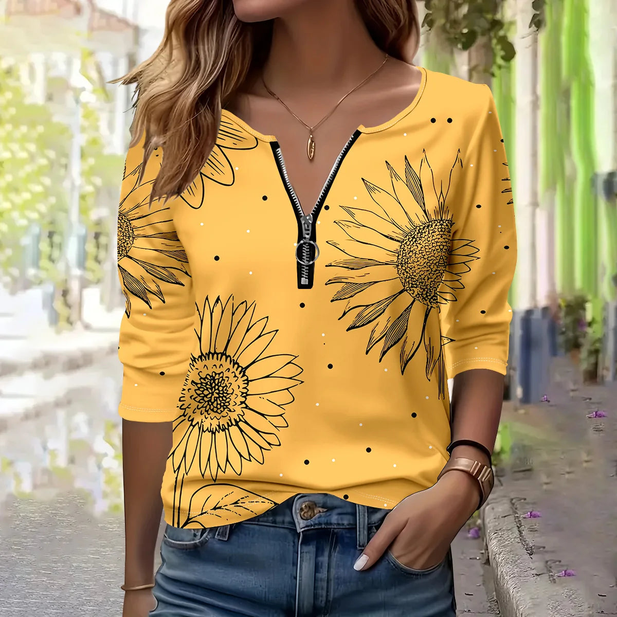 Chic Long-Sleeve Summer Tee for Women