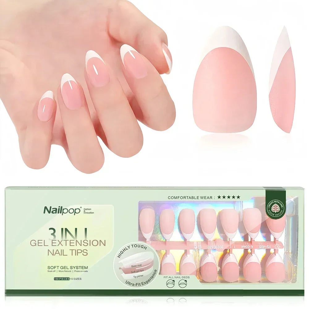 Nailpop 3 en 1 : Pointes Françaises Prêtes