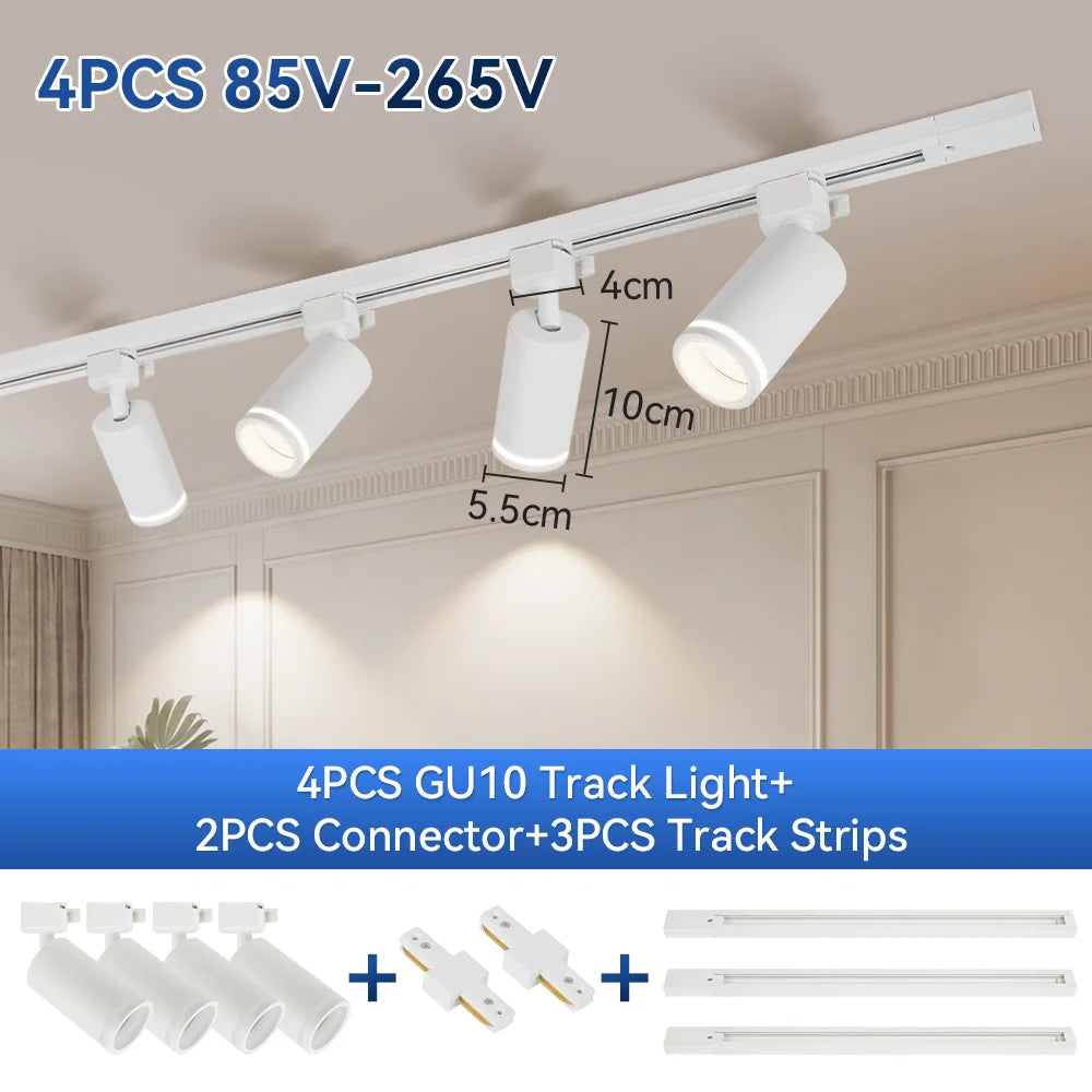 CHENBEN GU10 Flex LED Track Light - Modern & Adjustable