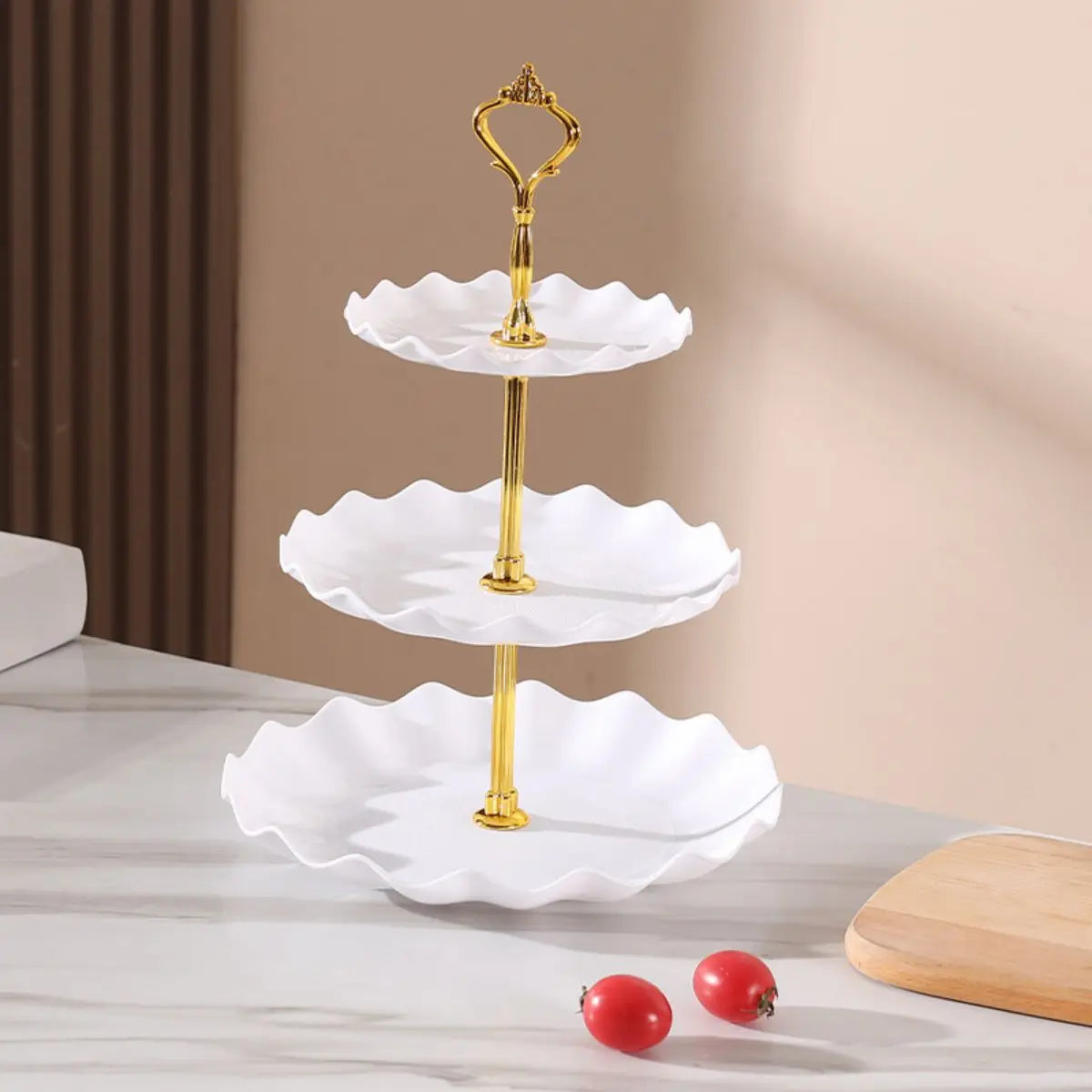 Elegant 3-Tier Fruit Cake Dessert Stand