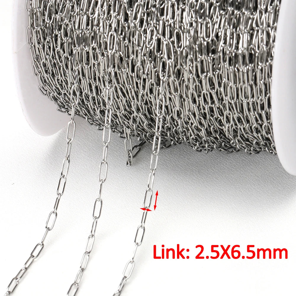 Stainless Steel Star Link Chain for DIY Jewelry