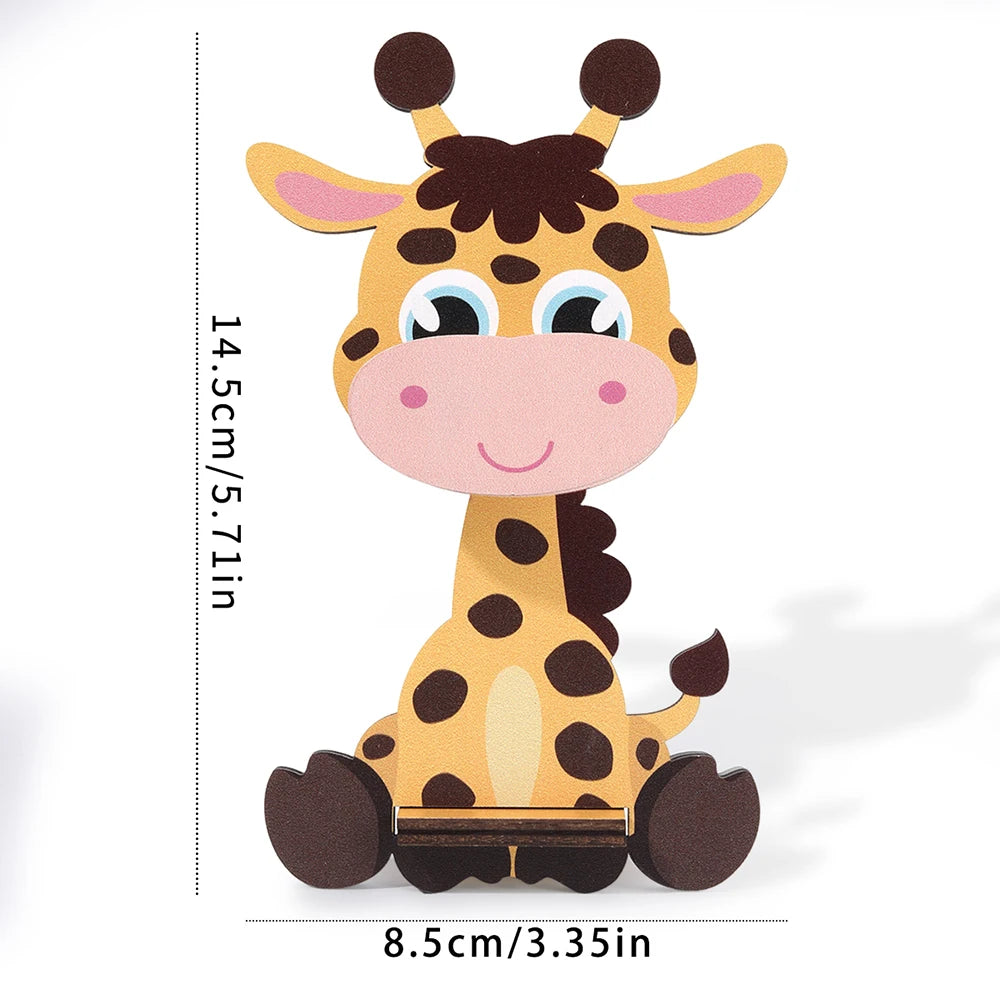 Giraffe Glasses Holder: Cute 3D Wooden Display Rack