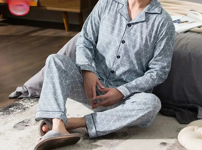 Pyjama Luxe Coton Homme - Confort Automnal
