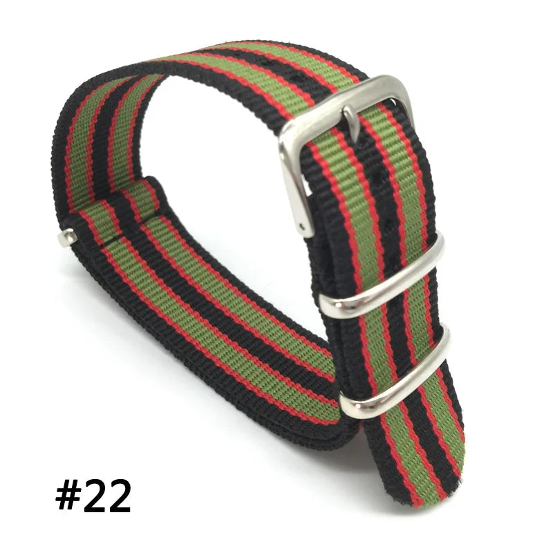 Nylon Woven Watch Strap & Belt Accessory - Grey Yellow