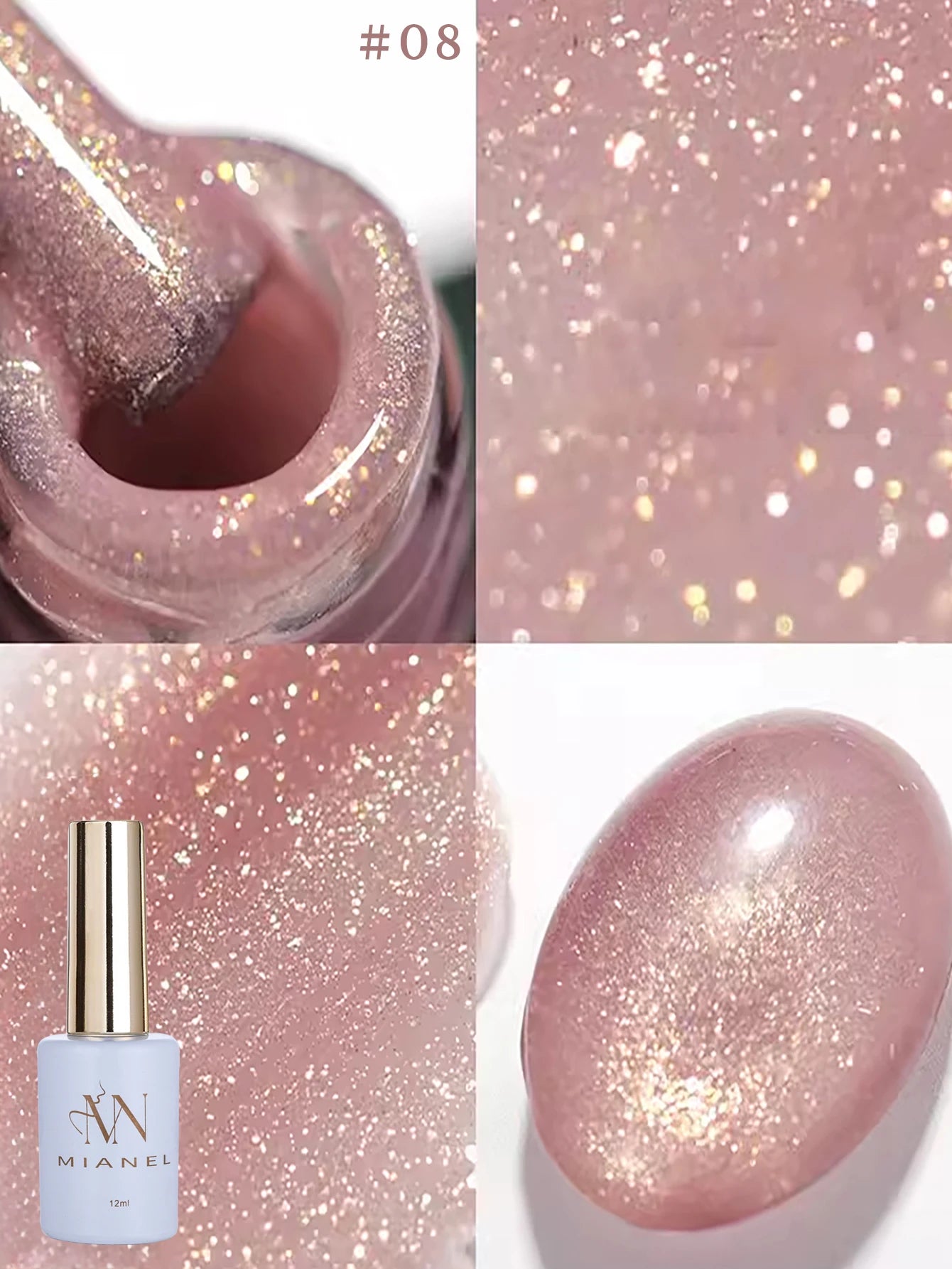 Gel Vernis Éclat Oolong 12 ml - MISS SHAKAN