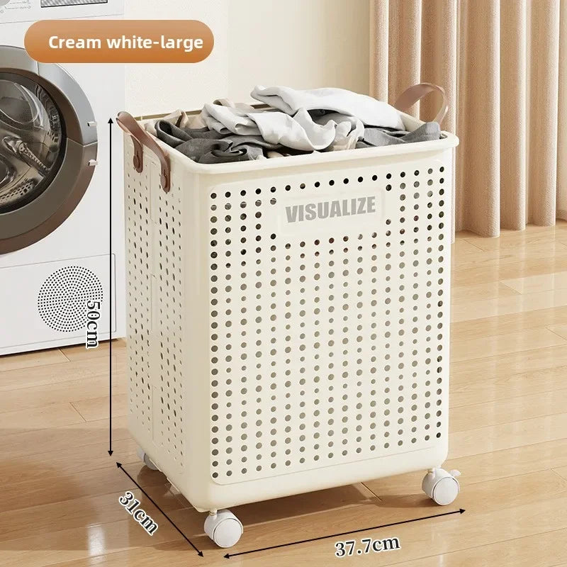 EcoRoller: Foldable Laundry Basket with Wheels