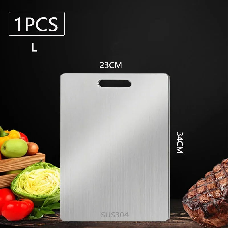 Stainless Steel Double-Sided Chopping Board Set