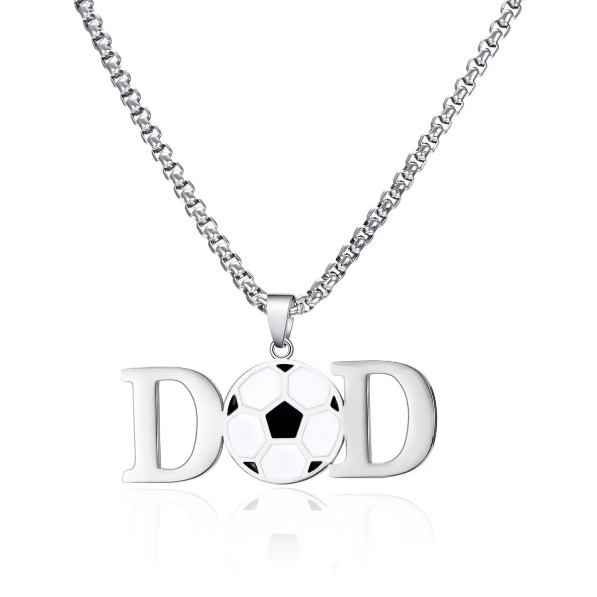 Sporty Charm Necklace: Unisex Steel Ball Jewelry