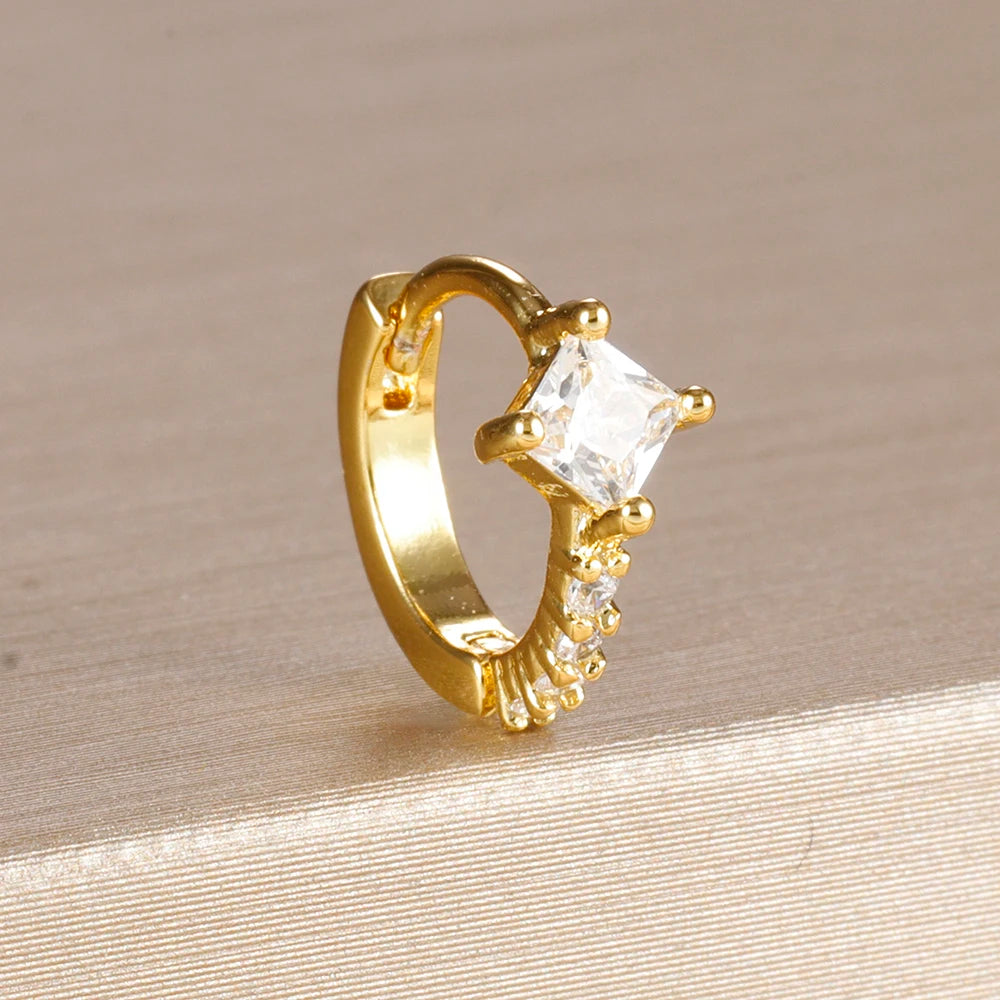 Étoile & Feuille: Boucles d'Oreilles Cerceau Chic